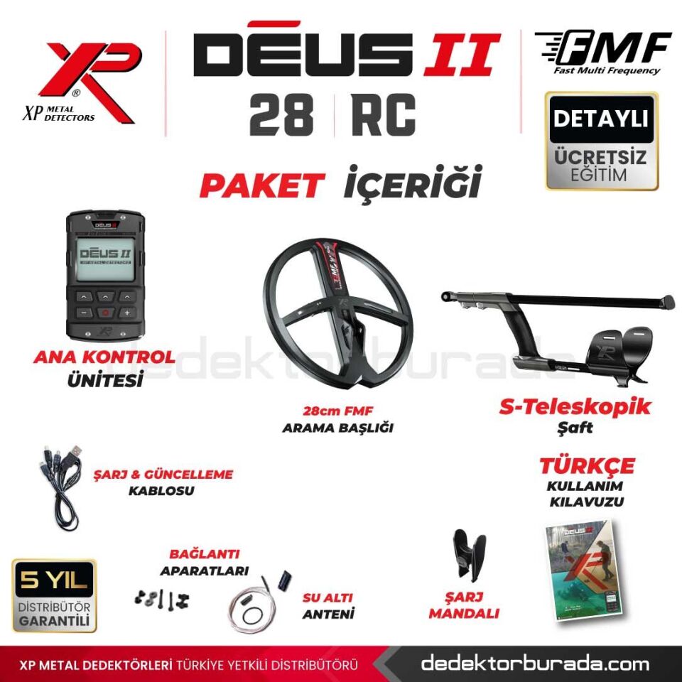 Deus 2 Dedektör - 28cm FMF Başlık, Ana Kontrol Ünitesi