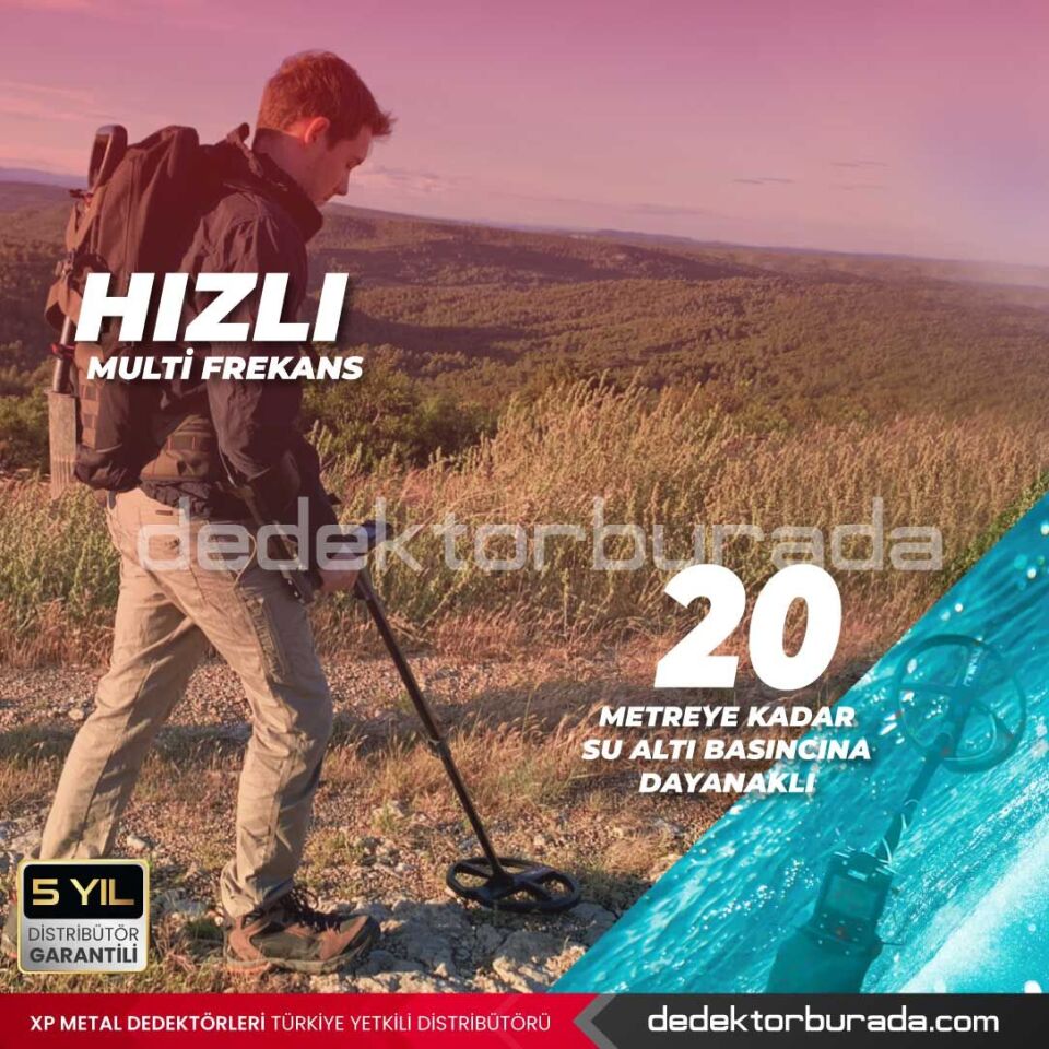 Deus 2 Dedektör - 28cm FMF Başlık, Ana Kontrol Ünitesi, WSA2 Kulaklık