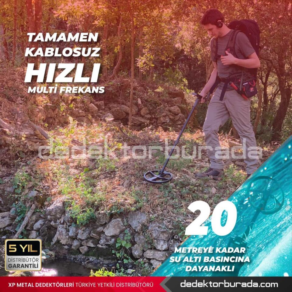 Deus 2 Dedektör - 34x28cm FMF Başlık, Ana Kontrol Ünitesi, WSA2 Kulaklık