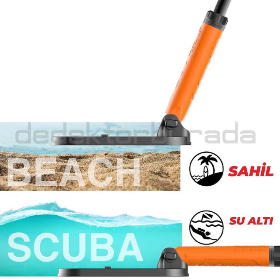 Scuba Tector PRO Su Altı Dedektörü&Sahil Arama Dedektörü - 20 cm Başlıklı
