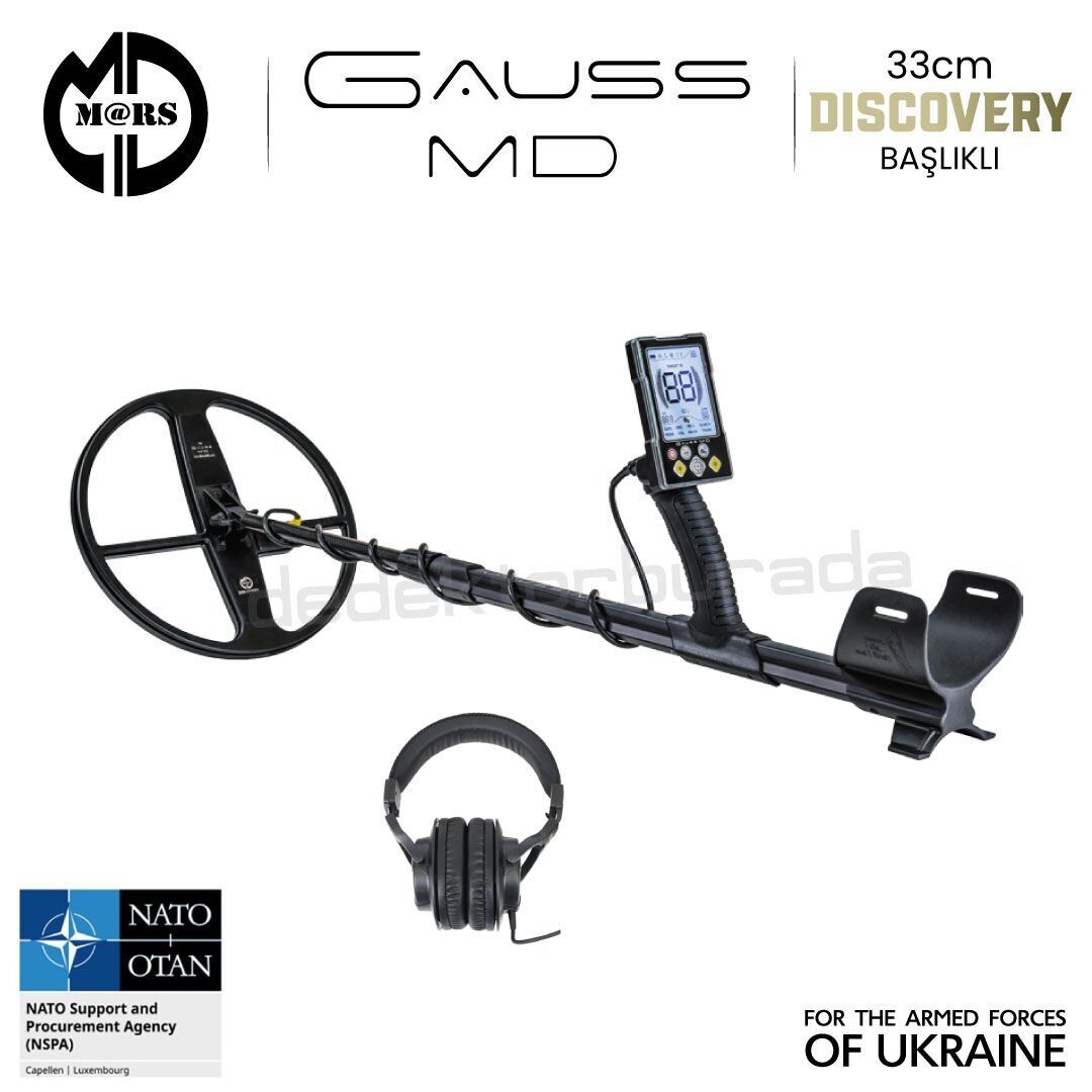 GAUSS MD Dedektör – Discovery 33cm Başlık + Kulaklık