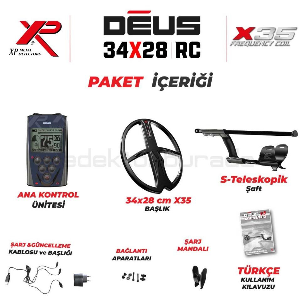 Deus Dedektör - 34x28cm X35 Başlık, Ana Kontrol Ünitesi