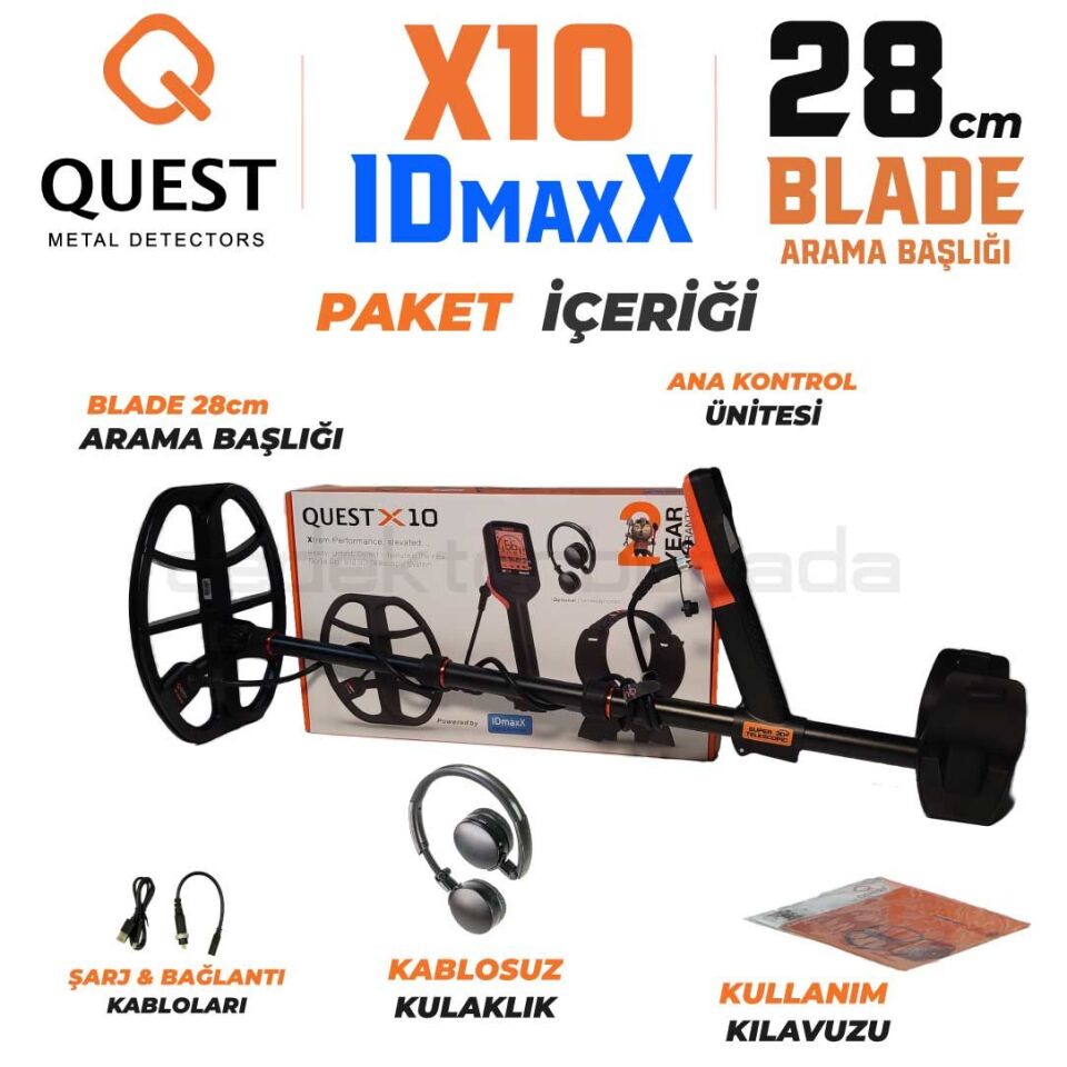 X10 IDmaxX Dedektör + Kablosuz Kulaklık